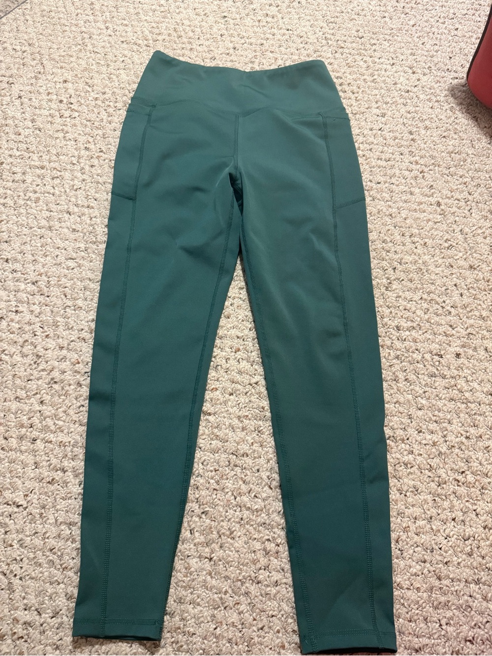 High-Rise Pocket Leggings in Deep Teal Green